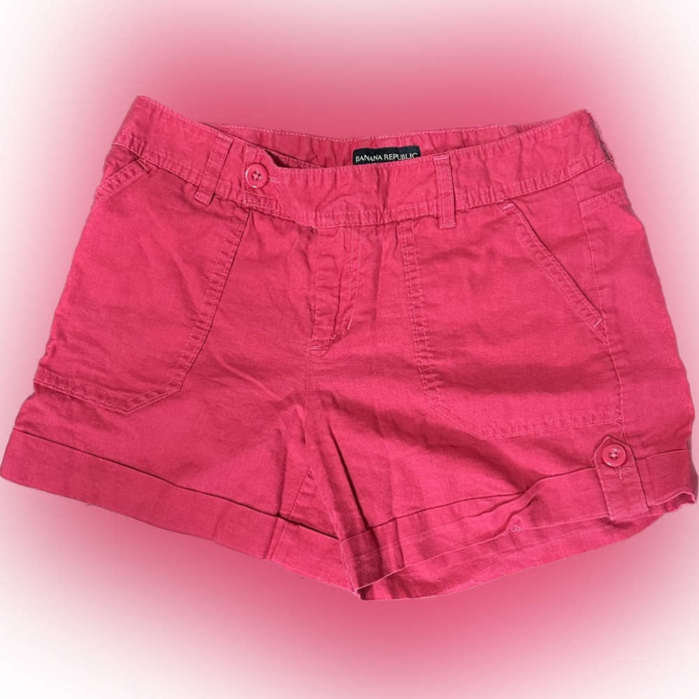 Banana Republic size 8 pink linen shorts